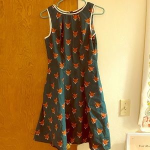 Eshakti fox print dress, size small, 6, pockets